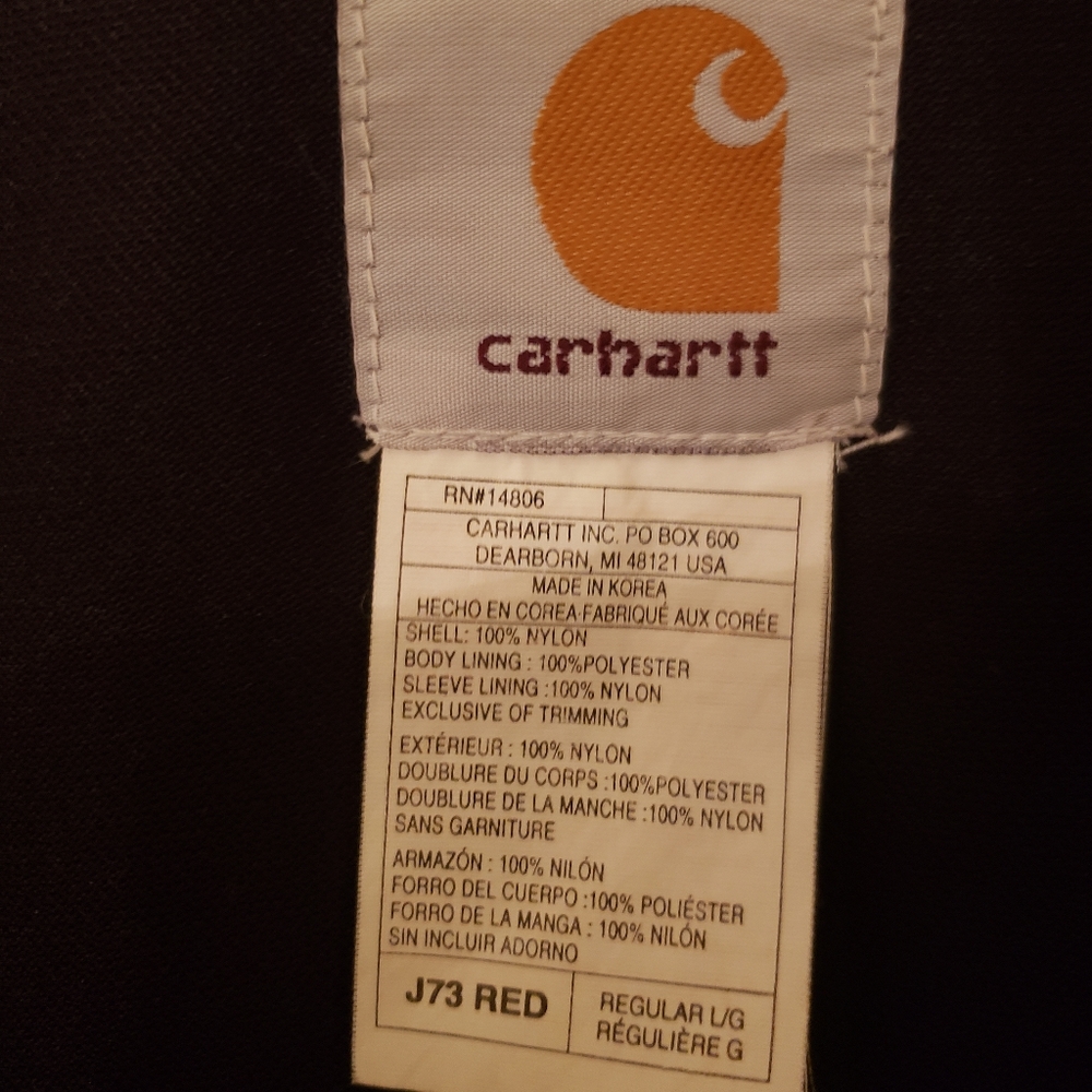 Carhartt work Red Rain jacket size L - Picture 4 of 6